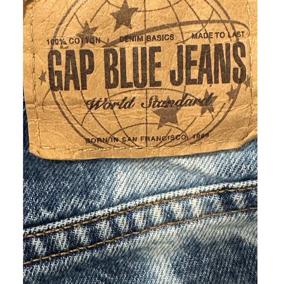 Gap vintage blue tie dye high rise cuffed legs jeans size 6 - Picture 7 of 11